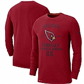 Men's Arizona Cardinals Nike Cardinal 2019 Salute to Service Sideline Performance Long Sleeve Shirt,baseball caps,new era cap wholesale,wholesale hats